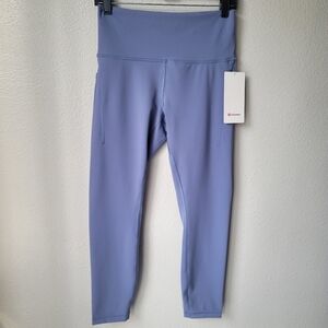 NWT Lululemon Wunder Train HR Tight 25" Pockets Size 10 In Water Drop